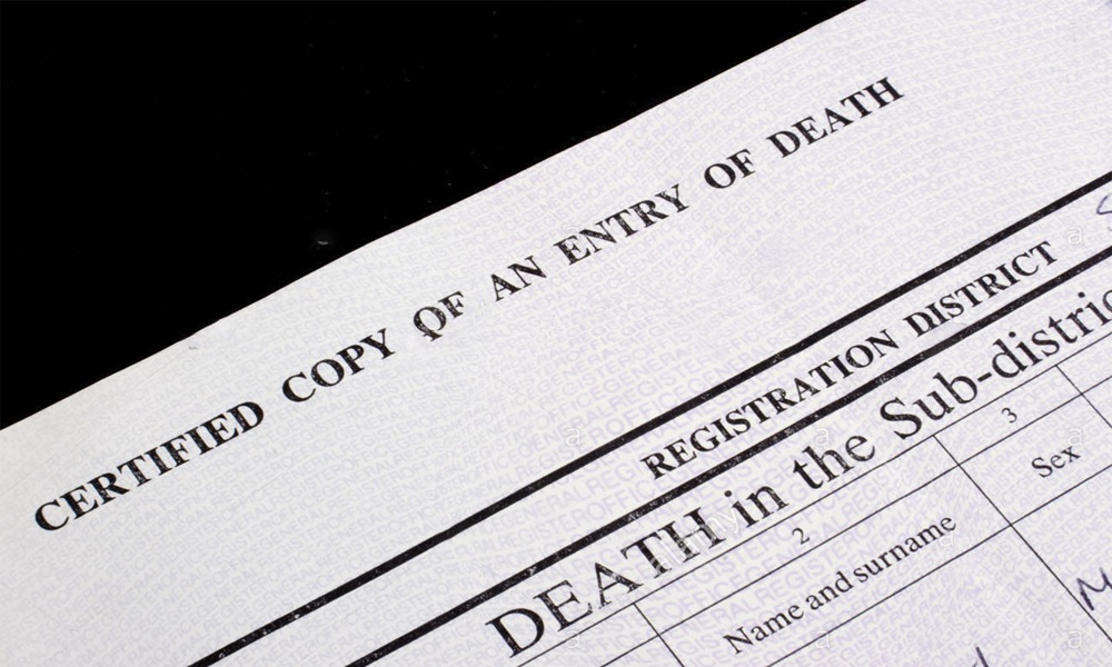 death certificate attestation